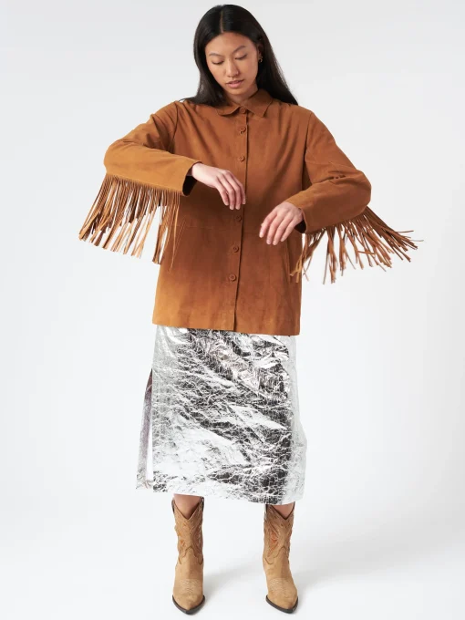 Outlet Chloé Stora - Uliana Suede Jacket in Women Overalls & Jumpsuits | Outerwear
