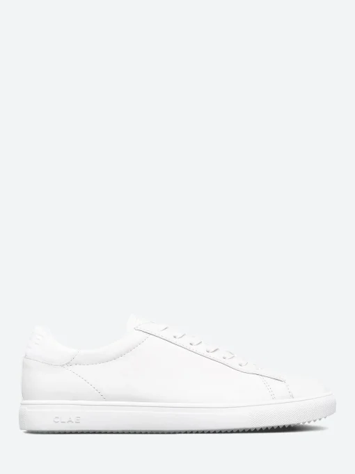 Clearance - Bradley in Triple White Leather Sneakers