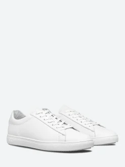 Clearance - Bradley in Triple White Leather Sneakers