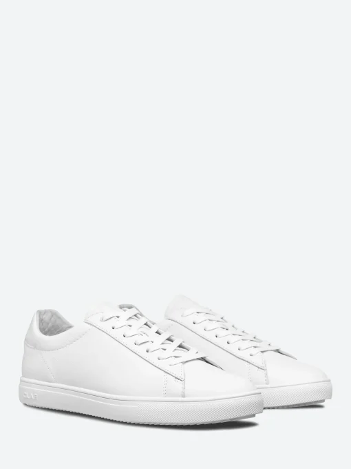 Clearance - Bradley in Triple White Leather Sneakers