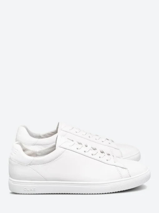 Clearance - Bradley in Triple White Leather Sneakers
