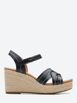 Outlet - Sabina Strap in Black Leather Women Sandals | Heels