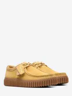 Clearance - Torhill Lo in Golden Tan Suede Shoes | Lace-Up Shoes