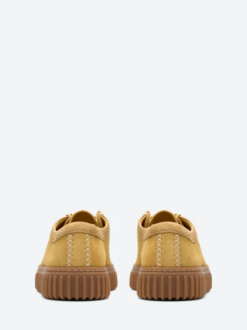 Clearance - Torhill Lo in Golden Tan Suede Shoes | Lace-Up Shoes