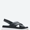 Best - Tuscan Cross in Black Women Sandals