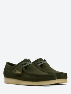 Discount - Men's Wallabee in Forest Green Suede Shoes | Lace-Up Shoes
