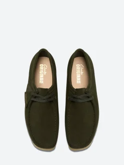 Discount - Men's Wallabee in Forest Green Suede Shoes | Lace-Up Shoes