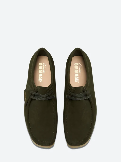 Discount - Men's Wallabee in Forest Green Suede Shoes | Lace-Up Shoes