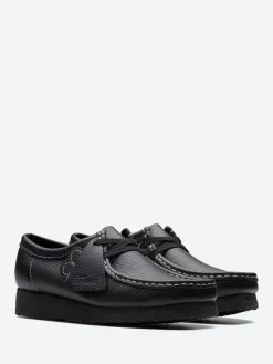 Fashion - Wallabee in Black Tumbled Leather Women Shoes
