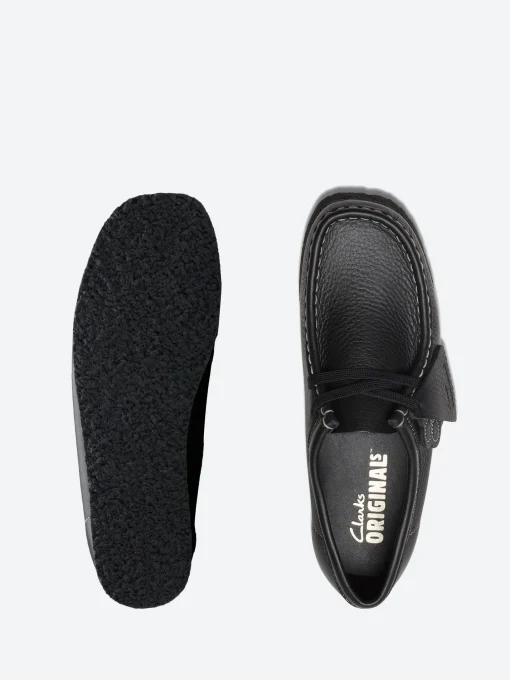 Fashion - Wallabee in Black Tumbled Leather Women Shoes