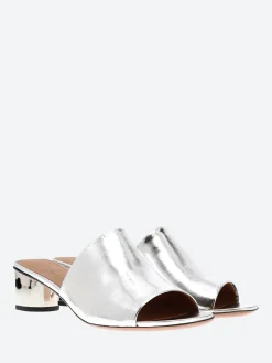 Clearance - Leo in Silver Women Slides | Sandals