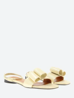 New - Florance Sandal in Champagne Shimmer Suede Women Sandals