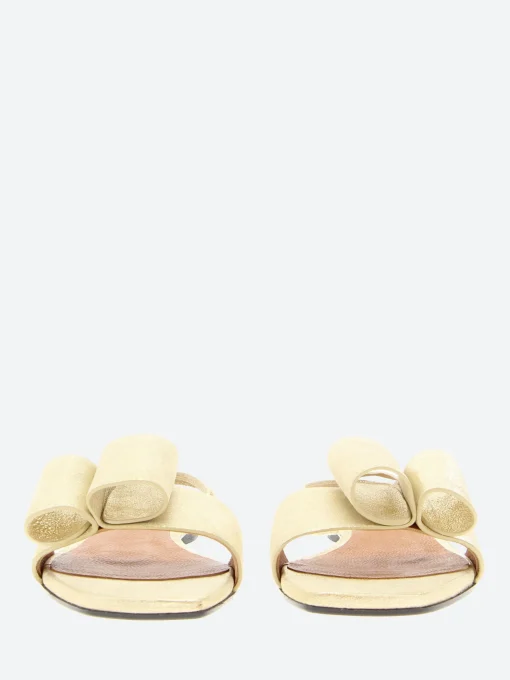 New - Florance Sandal in Champagne Shimmer Suede Women Sandals