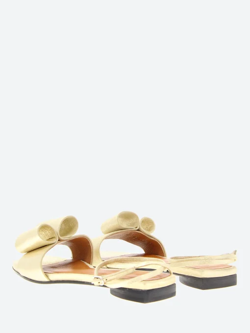 New - Florance Sandal in Champagne Shimmer Suede Women Sandals