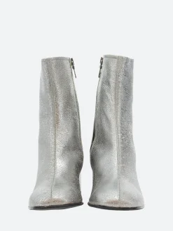 Best - C1395 Ankle Boot in Silver Women Overalls & Jumpsuits | Heels