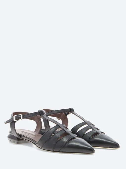Fashion - C1492 Pointed Toe Flats in Black Women Sandals