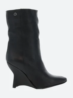Discount - C1398 Wedge Boot in Black Women Heels | Boots
