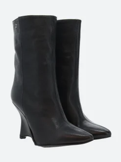 Discount - C1398 Wedge Boot in Black Women Heels | Boots