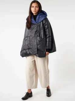 Discount - Padded Coat in Nero/Blu Women Overalls & Jumpsuits | Outerwear