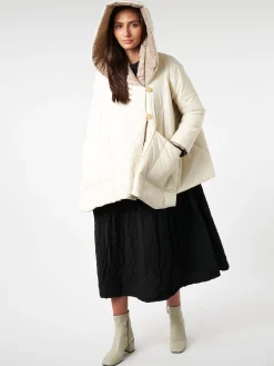 Discount - Padded Coat in Panna/Fango Women Outerwear