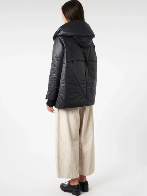 Discount - Padded Coat in Nero/Blu Women Overalls & Jumpsuits | Outerwear