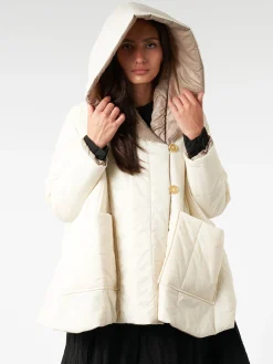 Discount - Padded Coat in Panna/Fango Women Outerwear
