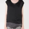 Clearance - RP710 Blouse in Nero/Grigio Women Tops & Blouses | Overalls & Jumpsuits