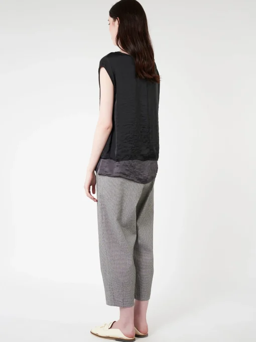 Clearance - RP710 Blouse in Nero/Grigio Women Tops & Blouses | Overalls & Jumpsuits