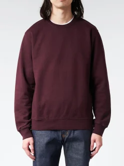 Sale - Classic Organic Crew in Oxblood Red Sweatshirts