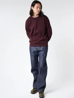Sale - Classic Organic Crew in Oxblood Red Sweatshirts