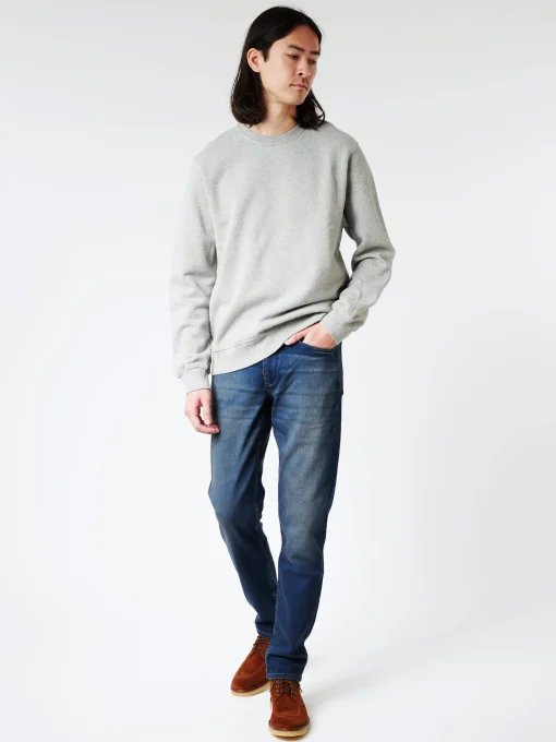 Clearance - Classic Organic Crew in Heather Grey Sweatshirts