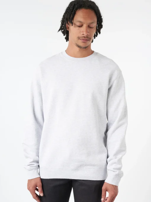 Best - Classic Organic Crew in Snow Melange Sweatshirts