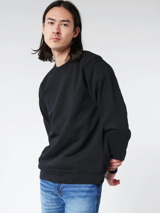 Discount - Classic Organic Crew in Deep Black Sweatshirts