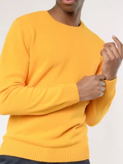 Sale - Merino Wool Crew in Burned Yellow Knitwear
