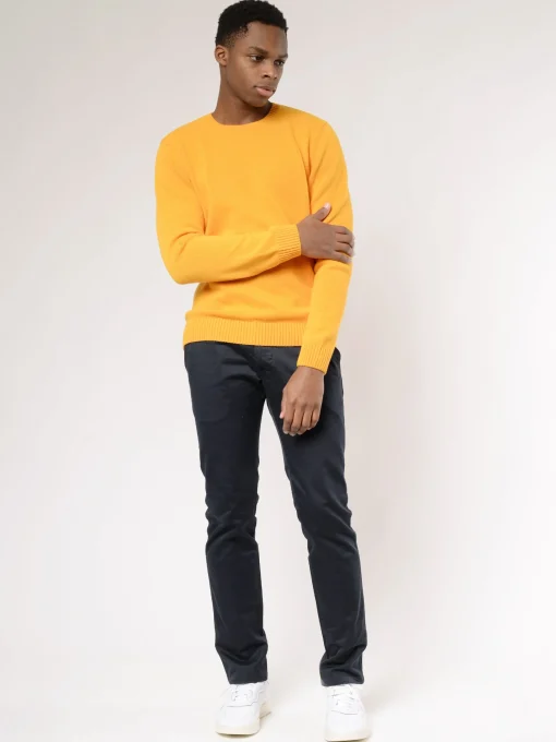 Sale - Merino Wool Crew in Burned Yellow Knitwear