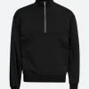 Best - Quarter Zip in Deep Black Women Sweatshirts | Tops & Blouses