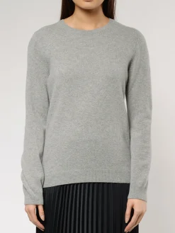 Clearance - W Merino Wool Crew in Heather Grey Women Tops & Blouses | Overalls & Jumpsuits
