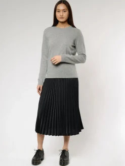 Clearance - W Merino Wool Crew in Heather Grey Women Tops & Blouses | Overalls & Jumpsuits