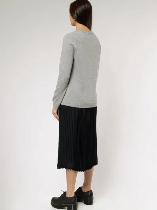 Clearance - W Merino Wool Crew in Heather Grey Women Tops & Blouses | Overalls & Jumpsuits
