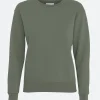 Outlet - Women Classic Organic Crew in Dusty Olive Women Tops & Blouses | Sweatshirts