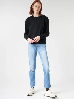 Sale - Women Classic Organic Crew in Deep Black Women Tops & Blouses | Sweatshirts