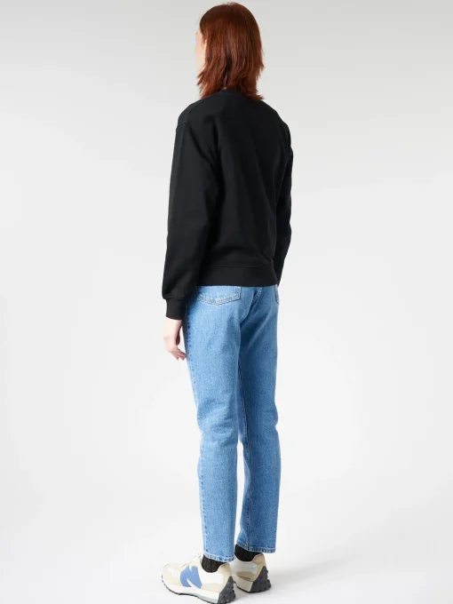 Sale - Women Classic Organic Crew in Deep Black Women Tops & Blouses | Sweatshirts