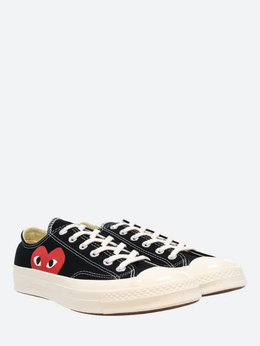 Discount - Red Heart Chuck 70 Low Top in Black Women Sneakers | Overalls & Jumpsuits