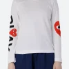 Online - T257 Longsleeve T-Shirt in with Printed Sleeve Women Tops & Blouses | T-Shirts