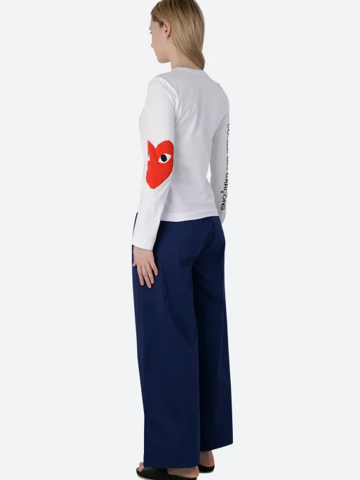 Online - T257 Longsleeve T-Shirt in with Printed Sleeve Women Tops & Blouses | T-Shirts