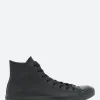 Sale - Chuck Taylor All Star Mono Leather High Top in Black Monochrome Women Sneakers | Overalls & Jumpsuits