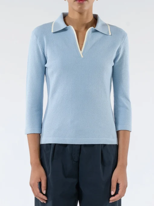 Clearance Cotton Knit Shirt Women Tops & Blouses | Knitwear