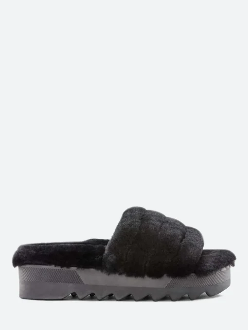 Sale - Pozy Lambswool Slide Sandal in Women Slides | Sandals