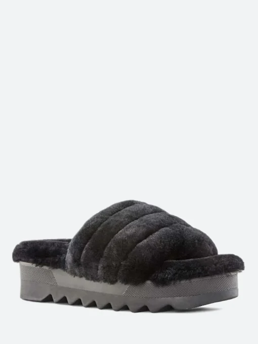 Sale - Pozy Lambswool Slide Sandal in Women Slides | Sandals