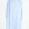 Online - Broadcloth Gathered Shirt Dress in Women Dresses